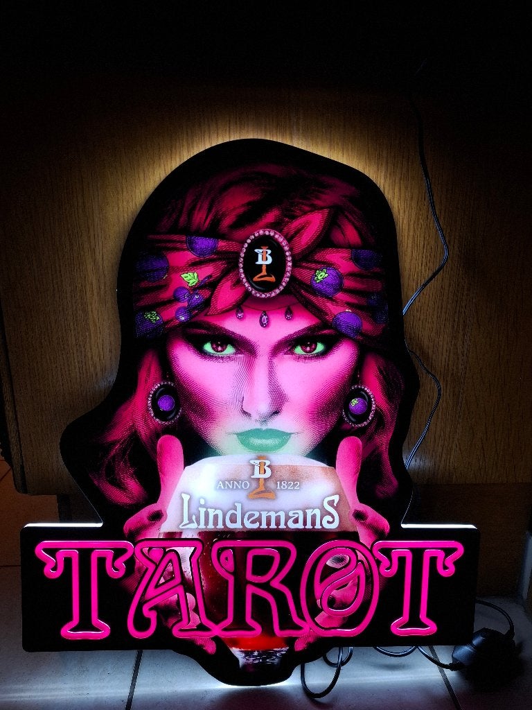 Lichtreclame Lindemans Tarot bier, Verzamelen, Merken en Reclamevoorwerpen, Ophalen of Verzenden, Nieuw, Lichtbak of (neon) lamp