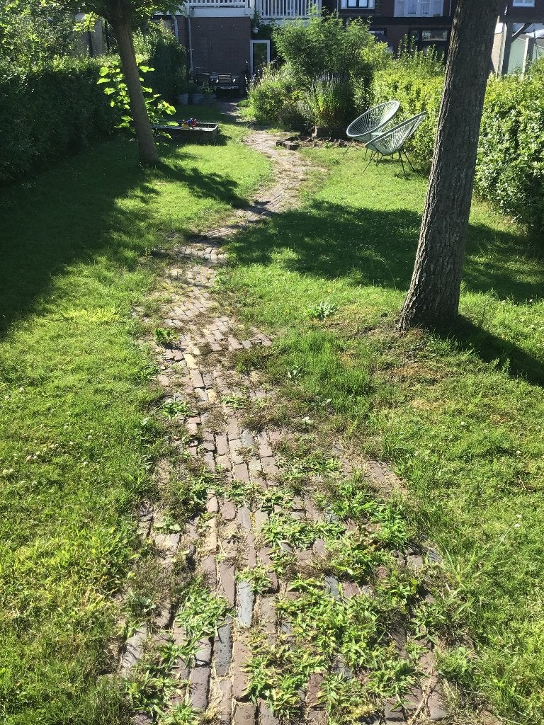 22/23 m2  Oude gebakken waaltjes / 5 duimers ., Tuin en Terras, Tegels en Klinkers, Ophalen, Gebruikt, Klinkers, Natuursteen