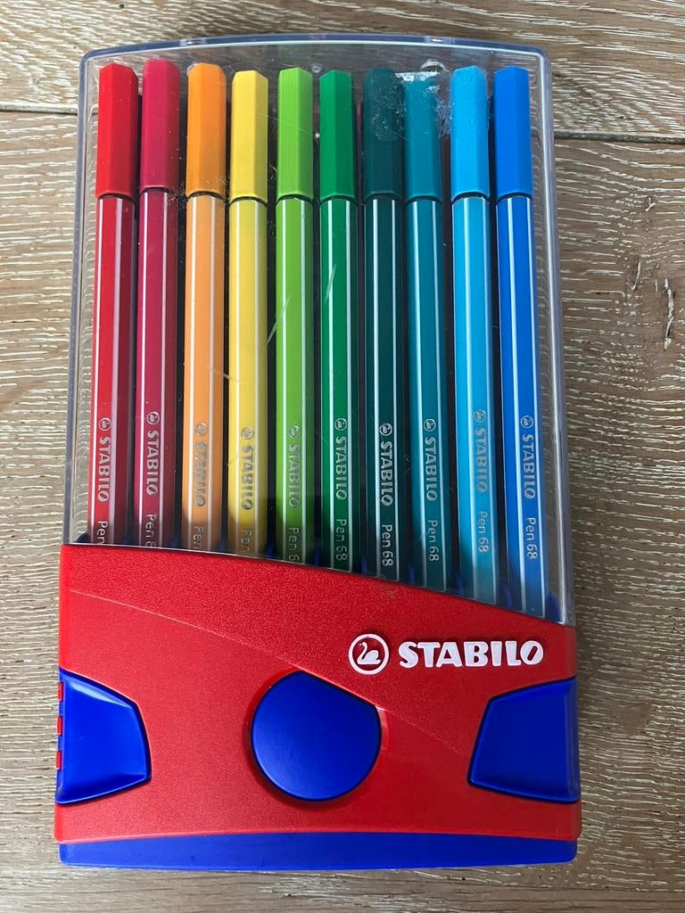 Stabilo stiften 68 in cassette 20 stuks, Ophalen of Verzenden, Zo goed als nieuw, Potlood of Stift