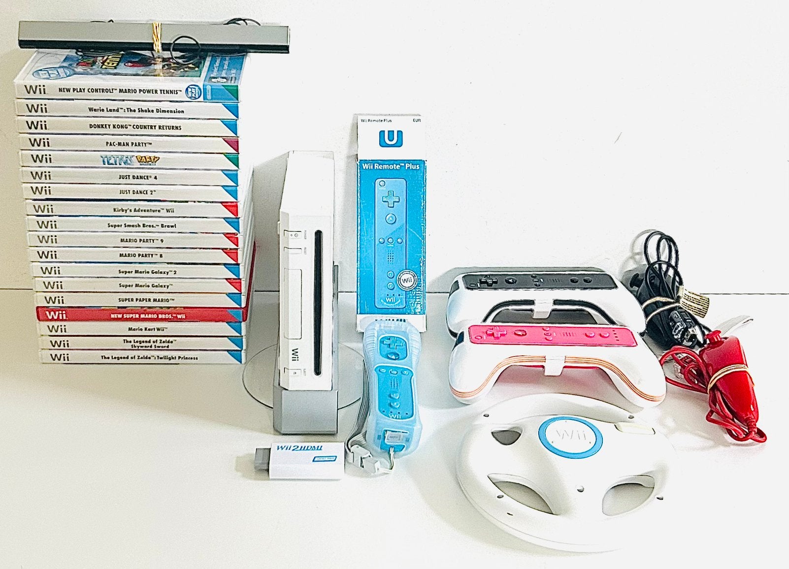 Wii Set Compleet + Games, Ophalen of Verzenden, Gebruikt, Met 3 controllers of meer, Met games