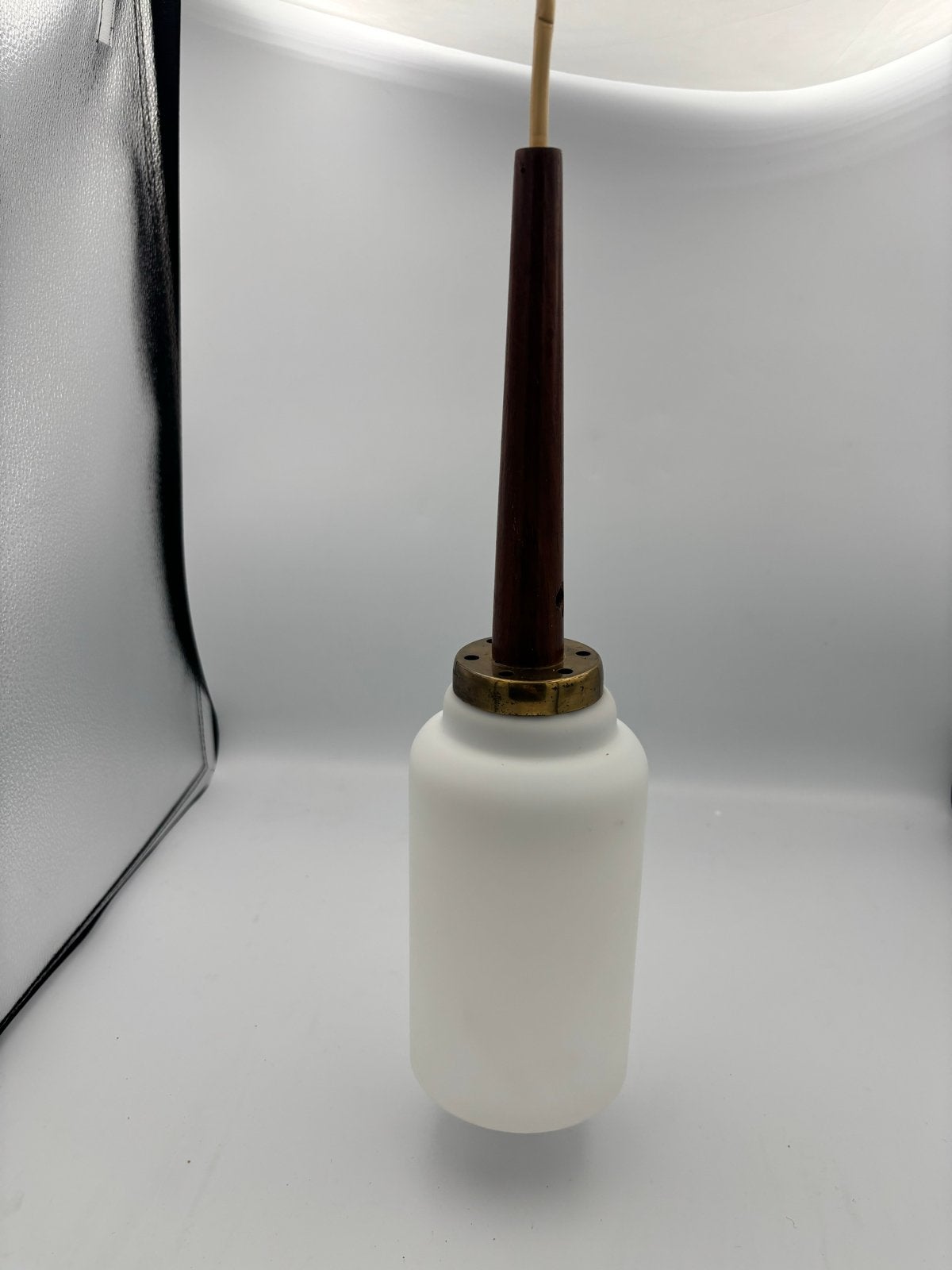 Vintage hanglamp scandinavisch design, Huis en Inrichting, Lampen | Hanglampen, Ophalen of Verzenden, Gebruikt, Hout
