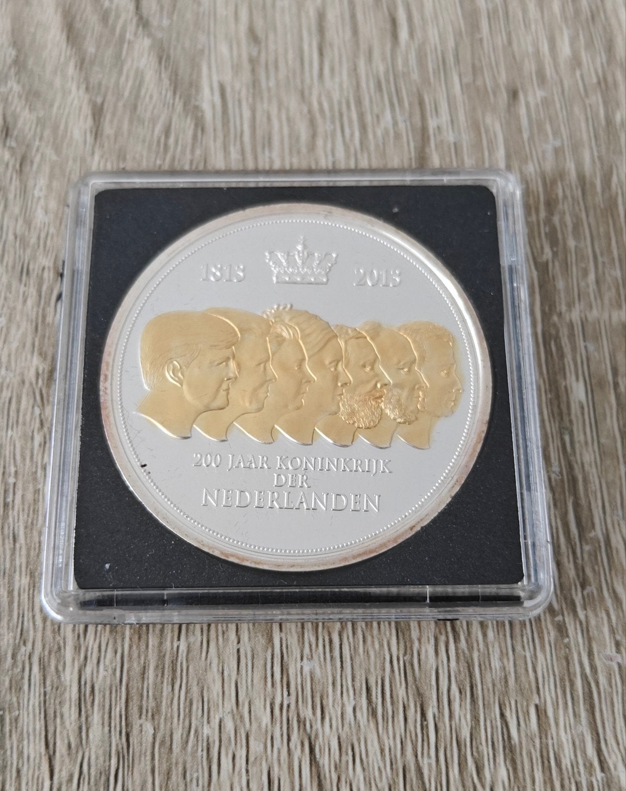Verzilverde munt 200 jaar Koninkrijk der Nederlanden, Koningin Beatrix, Zilver, Euro's, Ophalen of Verzenden