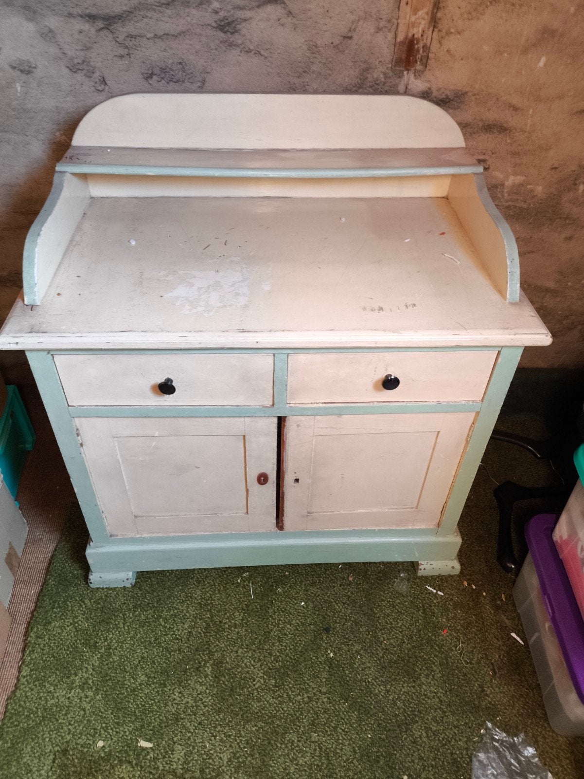 Vintage Commode met Lades en Kastjes, Ophalen, Gebruikt, 50 tot 70 cm, 75 tot 100 cm