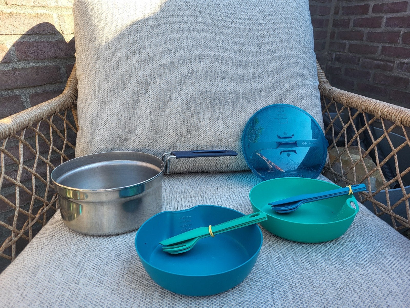 Compacte 2-persoons camping set Decathlon, Caravans en Kamperen, Ophalen of Verzenden, Zo goed als nieuw