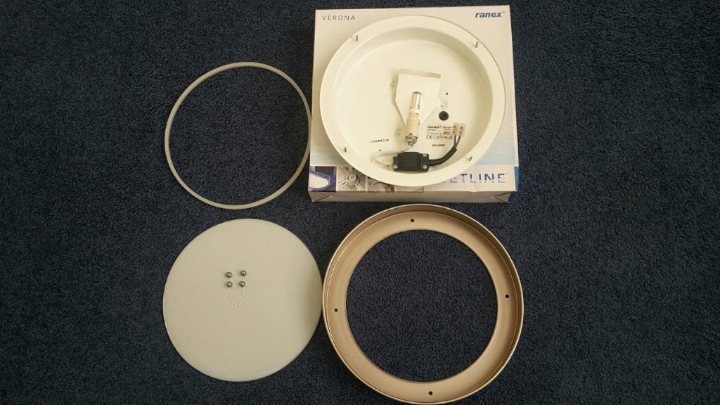 Plafondlamp voor natte ruimtes, Ophalen of Verzenden, Nieuw, Glas, Rond