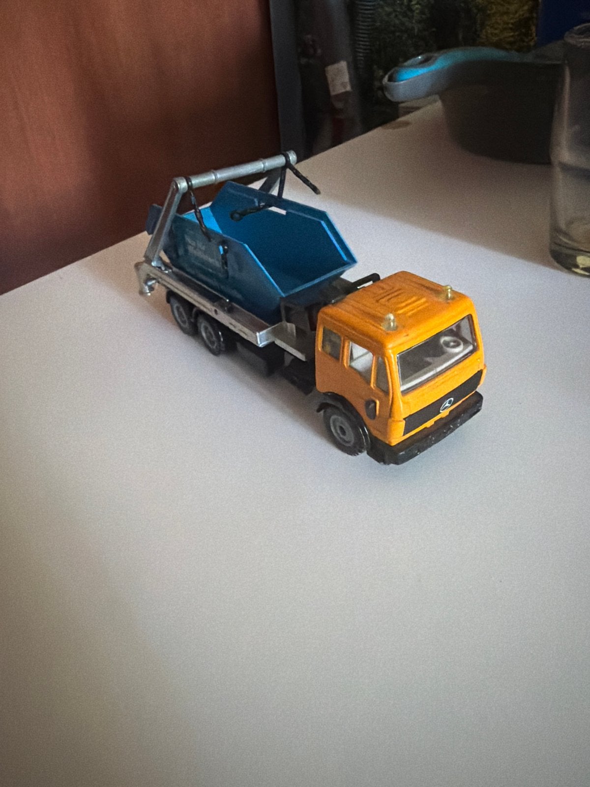 Speelgoed vrachtwagen met container, Ophalen of Verzenden, Gebruikt