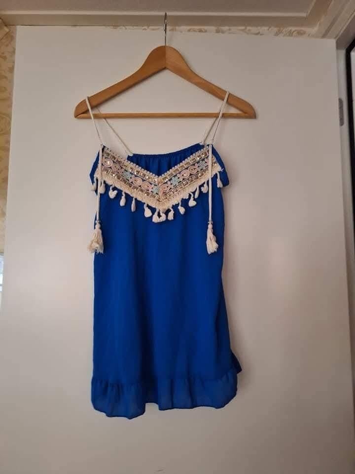 Ibiza style top, Ophalen of Verzenden, Zo goed als nieuw, Zonder mouw