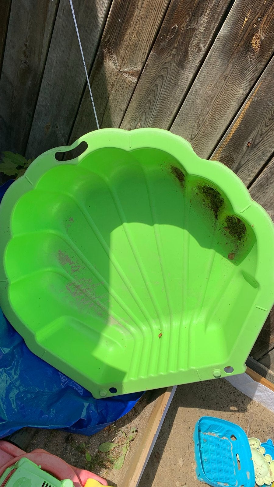 Groene schelp zandbak/zwembadje voor kinderen, Kinderen en Baby's, Ophalen, Gebruikt