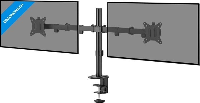 BlueBuilt Monitorarm voor 2 Monitoren - Z.G.A.N., Ophalen, Zo goed als nieuw, Draaibaar