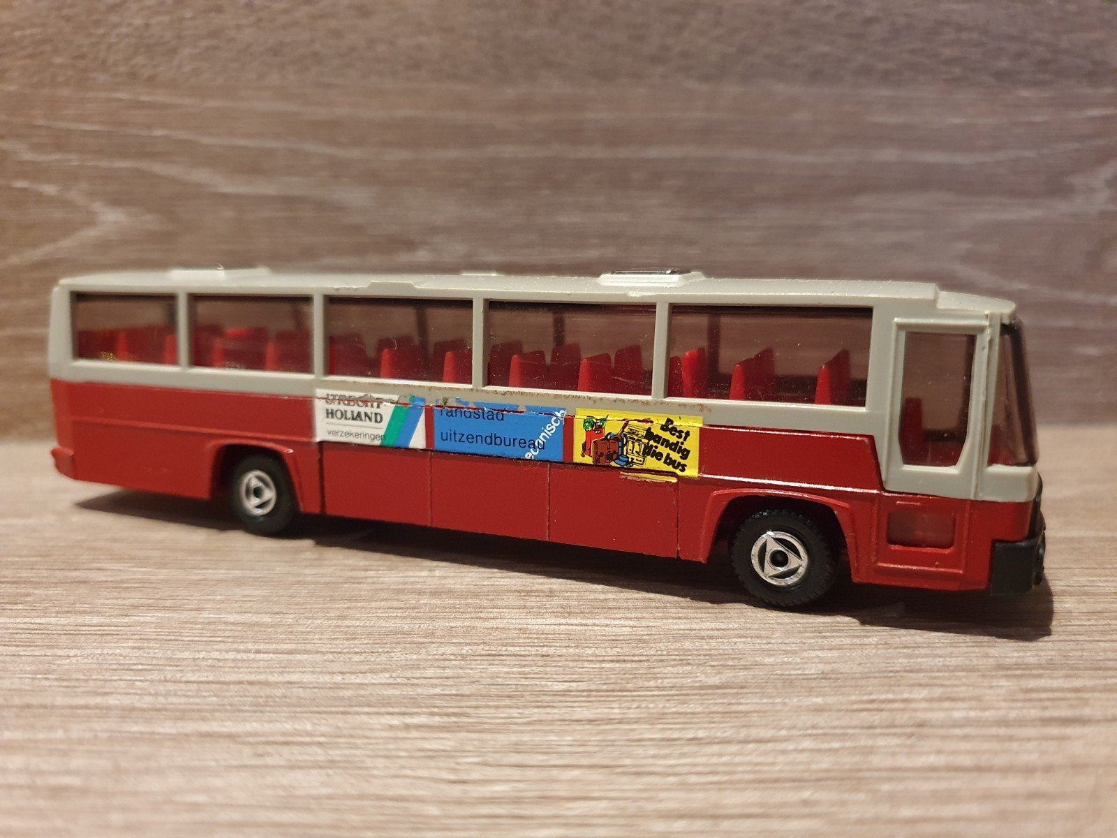 Efsi Jonckheere Bermuda bus Rood/Grijs met reclame 1:87, Ophalen of Verzenden, Gebruikt, Bus of Vrachtwagen, Efsi