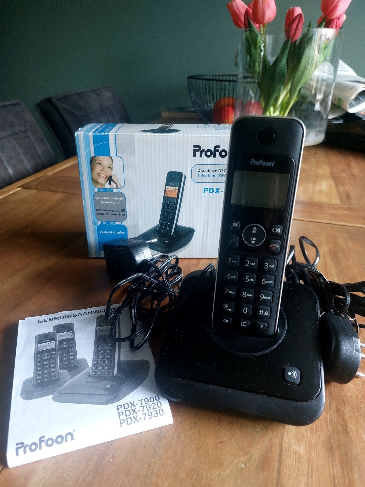 Profoon Draadloze DECT Telefoon PDX-7900 met Oplader, Ophalen, Zo goed als nieuw, 1 handset