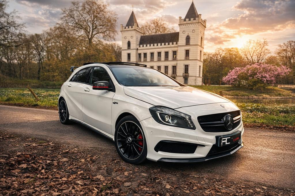 Mercedes-Benz A45 AMG 4MATIC|Full Option|Pano|Aero pack|Cam, Auto's, Automaat, Zwart, 4 cilinders, 360 pk