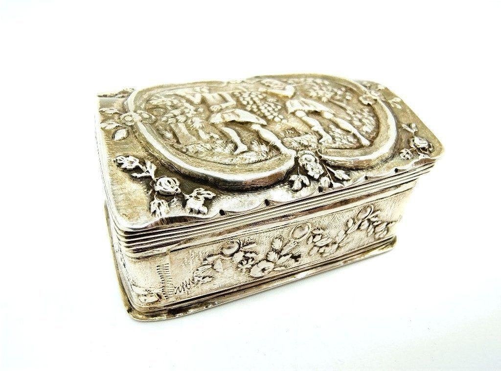 Antiek zilveren snuifdoosje, J. Kooiman, Schoonhoven, 1886, Verzenden, Zilver