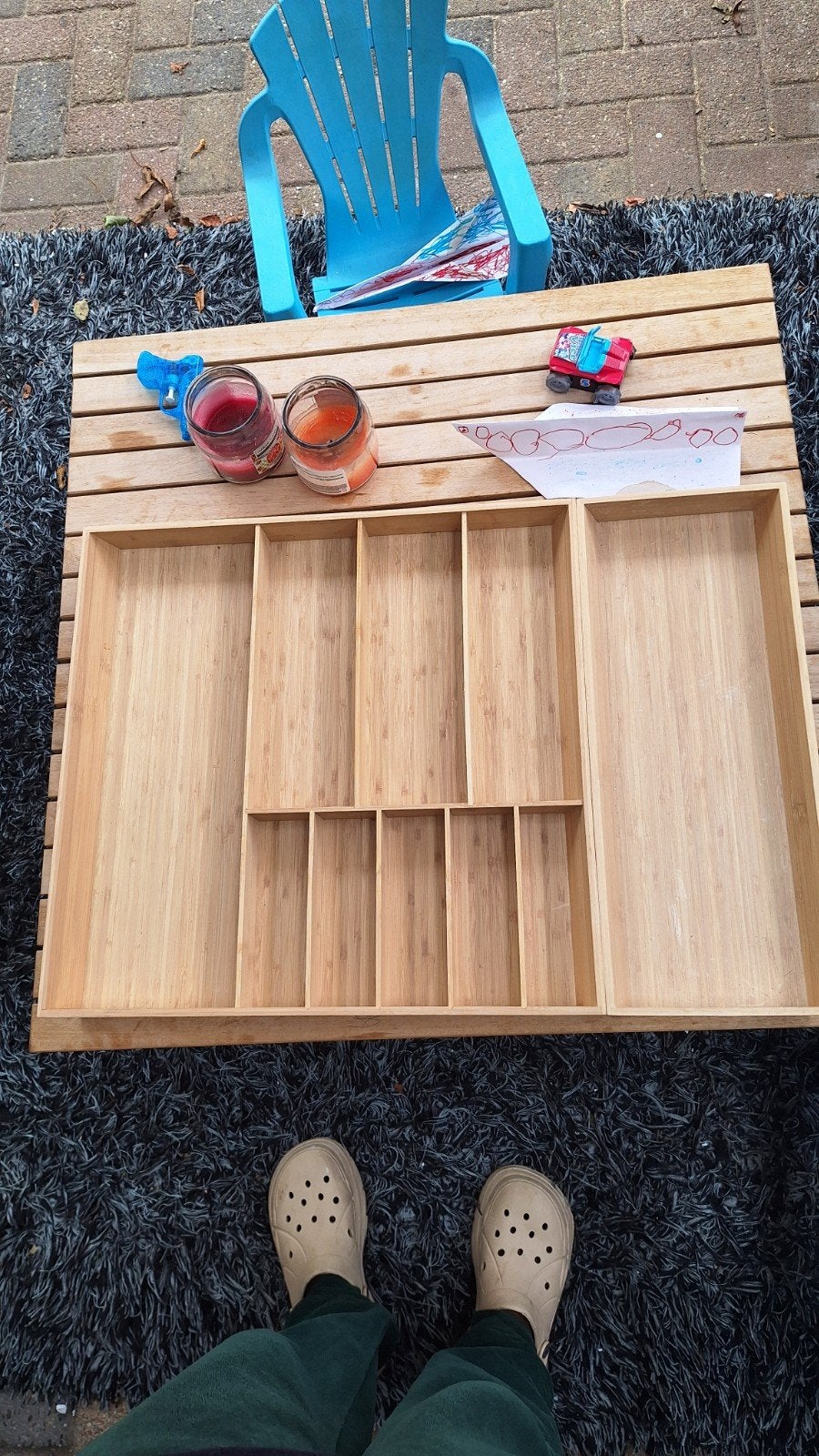IKEA UPPDARE Bestekbak Bamboe - Uitschuifbaar, Beige, Hout, IKEA, Ophalen of Verzenden