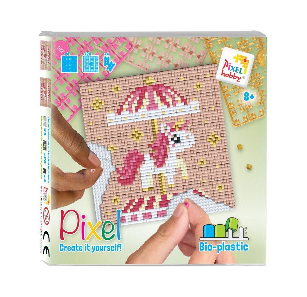 Pixelhobby Create it yourself set 44049 carrousel 12 x 12 cm, ., Overige thema's, Nieuw, Ophalen of Verzenden
