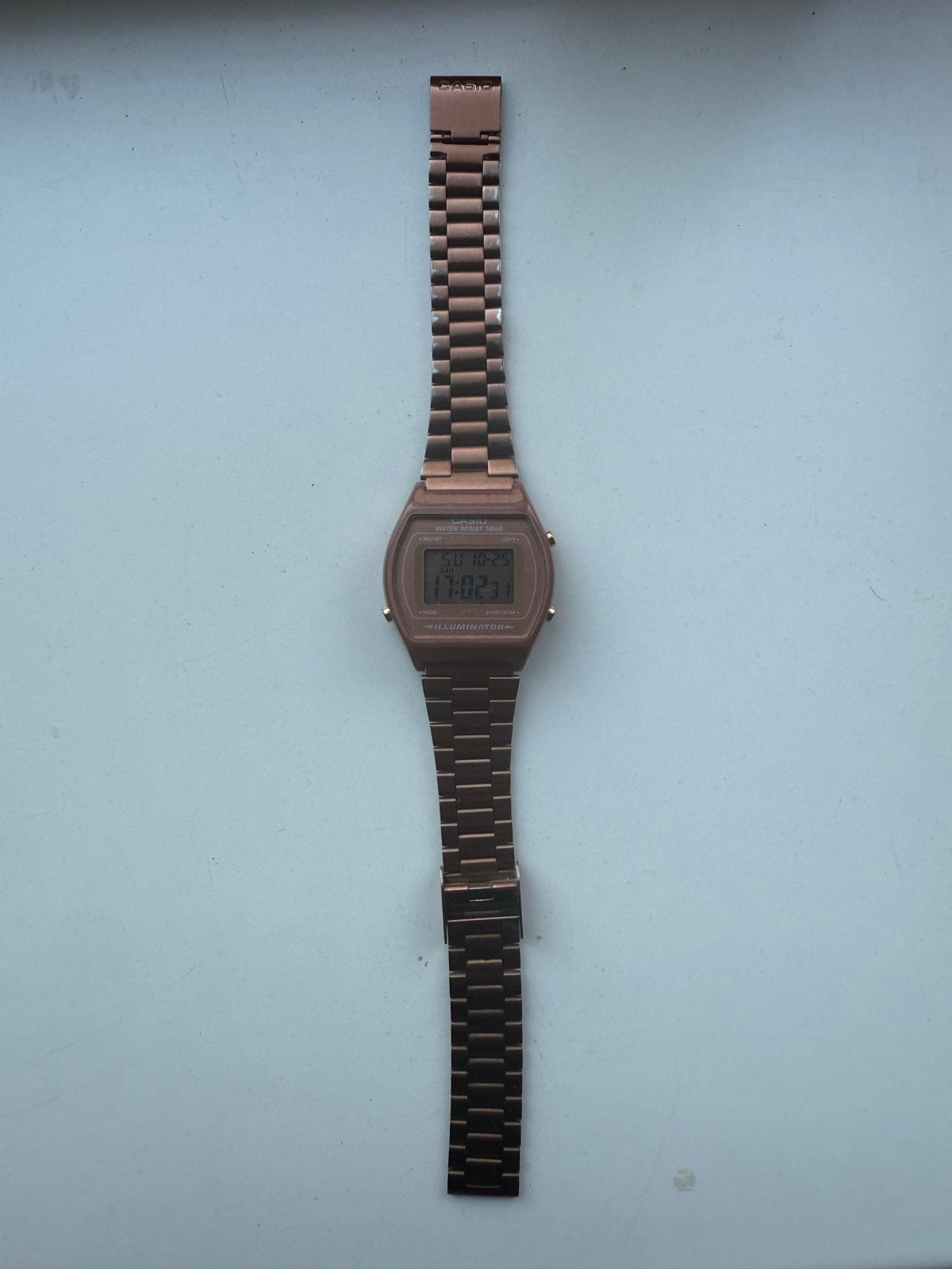 Casio horloge - Roségoudkleurig digitaal polshorloge, Ophalen, Polshorloge, Zo goed als nieuw, Overige materialen