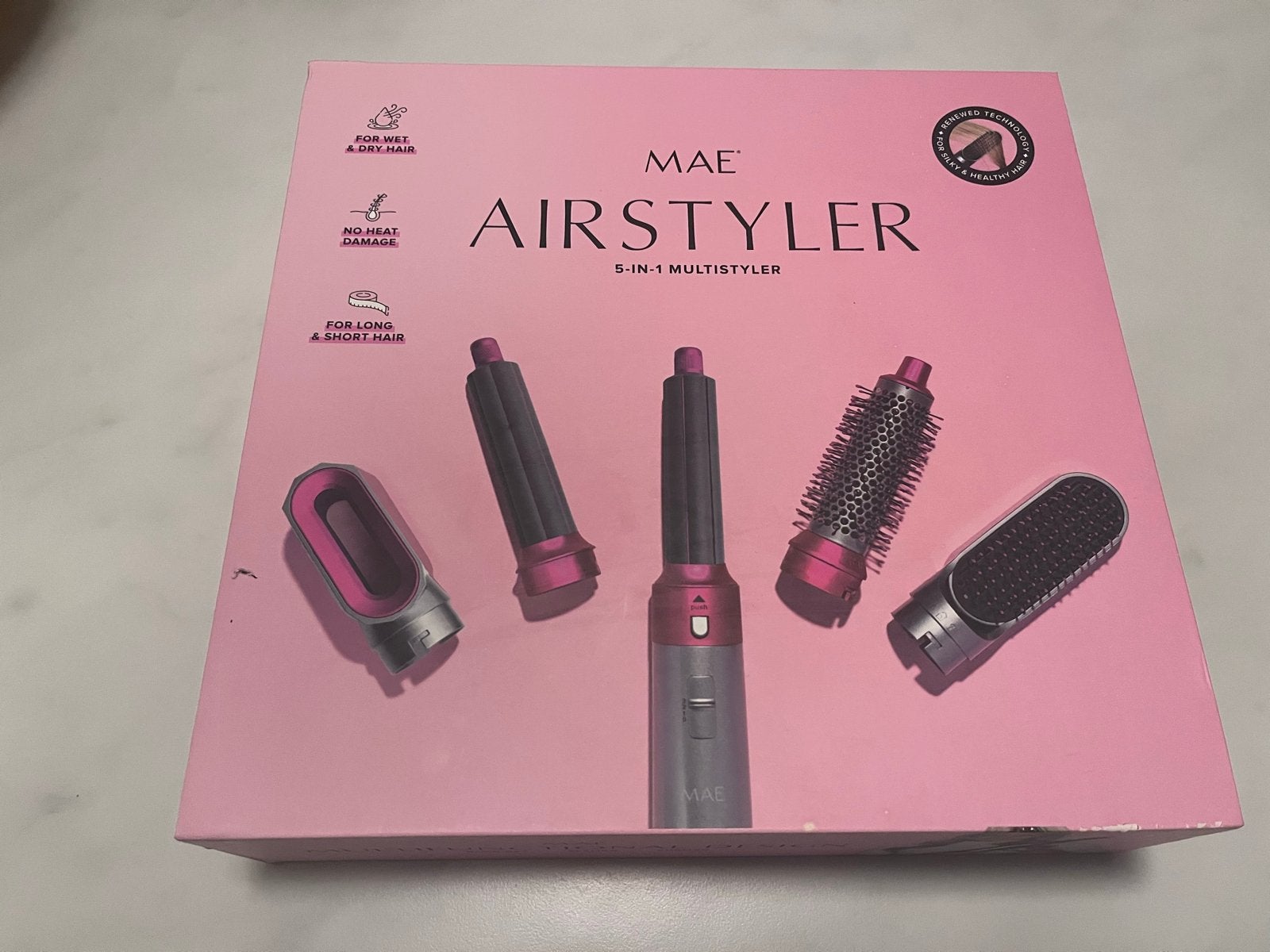 MAE Airstyler 5-in-1 Multistyler met 5 hulpstukken, Ophalen of Verzenden, Zo goed als nieuw, Krultang of Stijltang