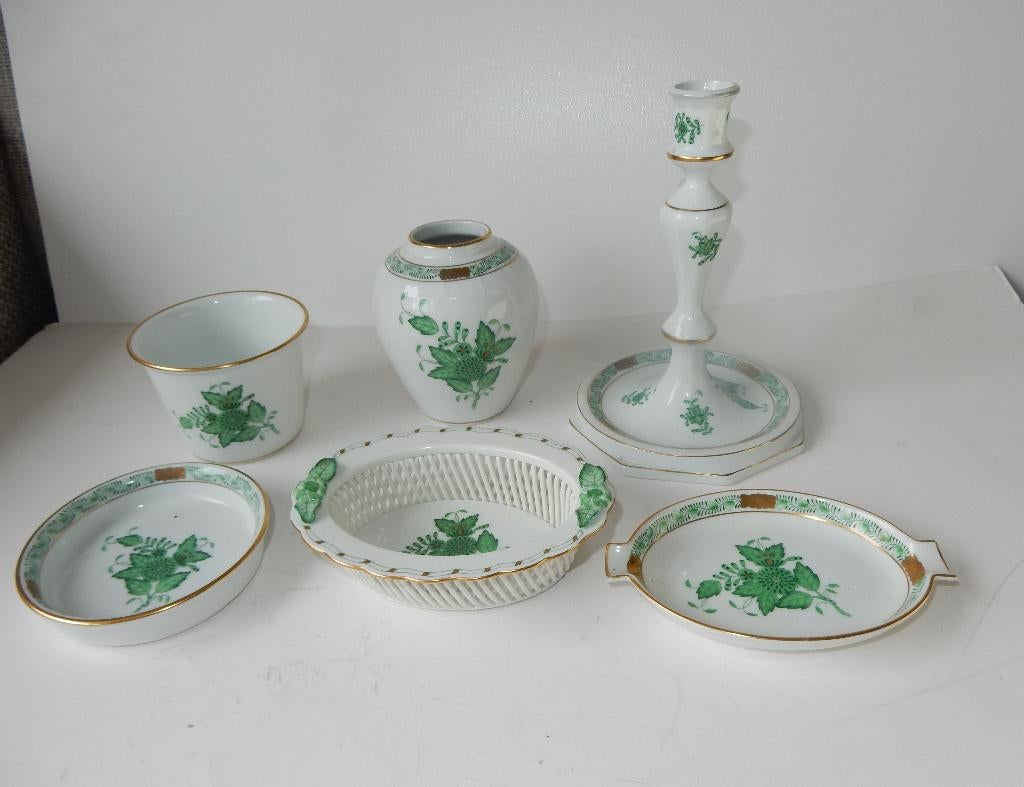 Herend Apponyi groen Chinees Boeket., Antiek en Kunst, Ophalen of Verzenden
