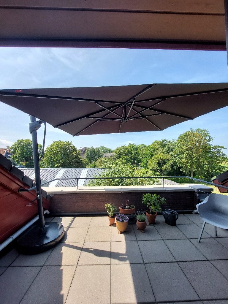 Glatz Sombrano S+ Easy zweefparasol 300x300cm antraciet, Tuin en Terras, Ophalen, Kantelbaar, 2 tot 3 meter, Zweefparasol