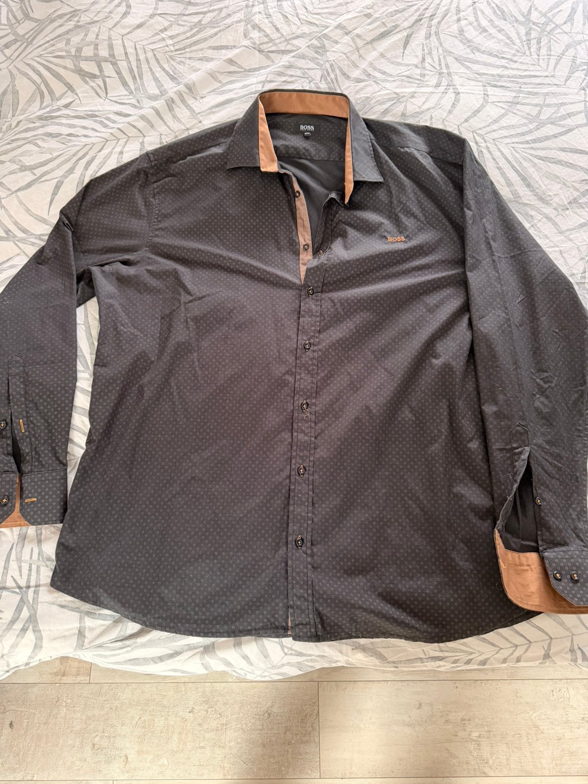 Heren overhemd, Kleding | Heren, Ophalen of Verzenden, Zo goed als nieuw, Blauw, Overige halswijdtes