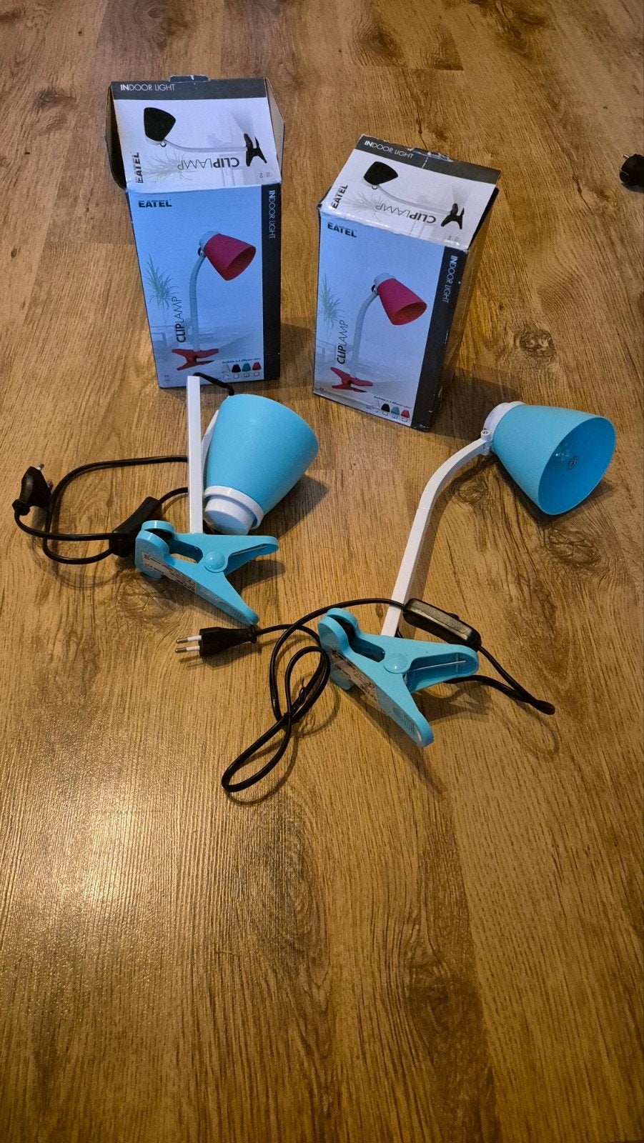 EATEL Clipper Clip Lamp - Blauw 2x, Caravans en Kamperen, Ophalen, Nieuw
