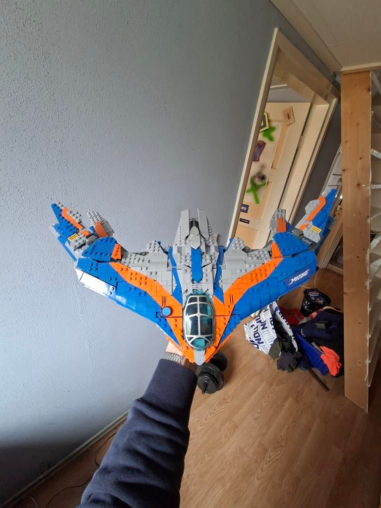 Custom Milano buildingbricks MARVL guardians of the Galaxy., Ophalen of Verzenden, Zo goed als nieuw, Complete set, Lego