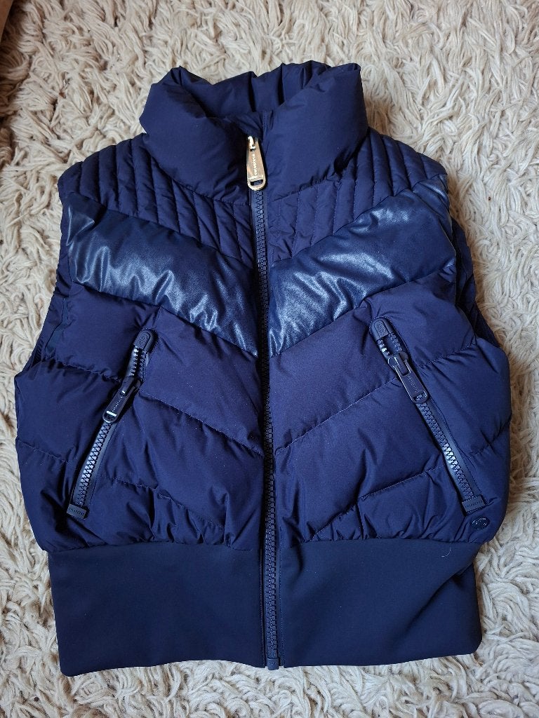 Zgan. Goldbergh Bodywarmer mt 36/S. In zeer goede staat., Blauw, Ophalen of Verzenden, Zo goed als nieuw, Maat 36 (S)