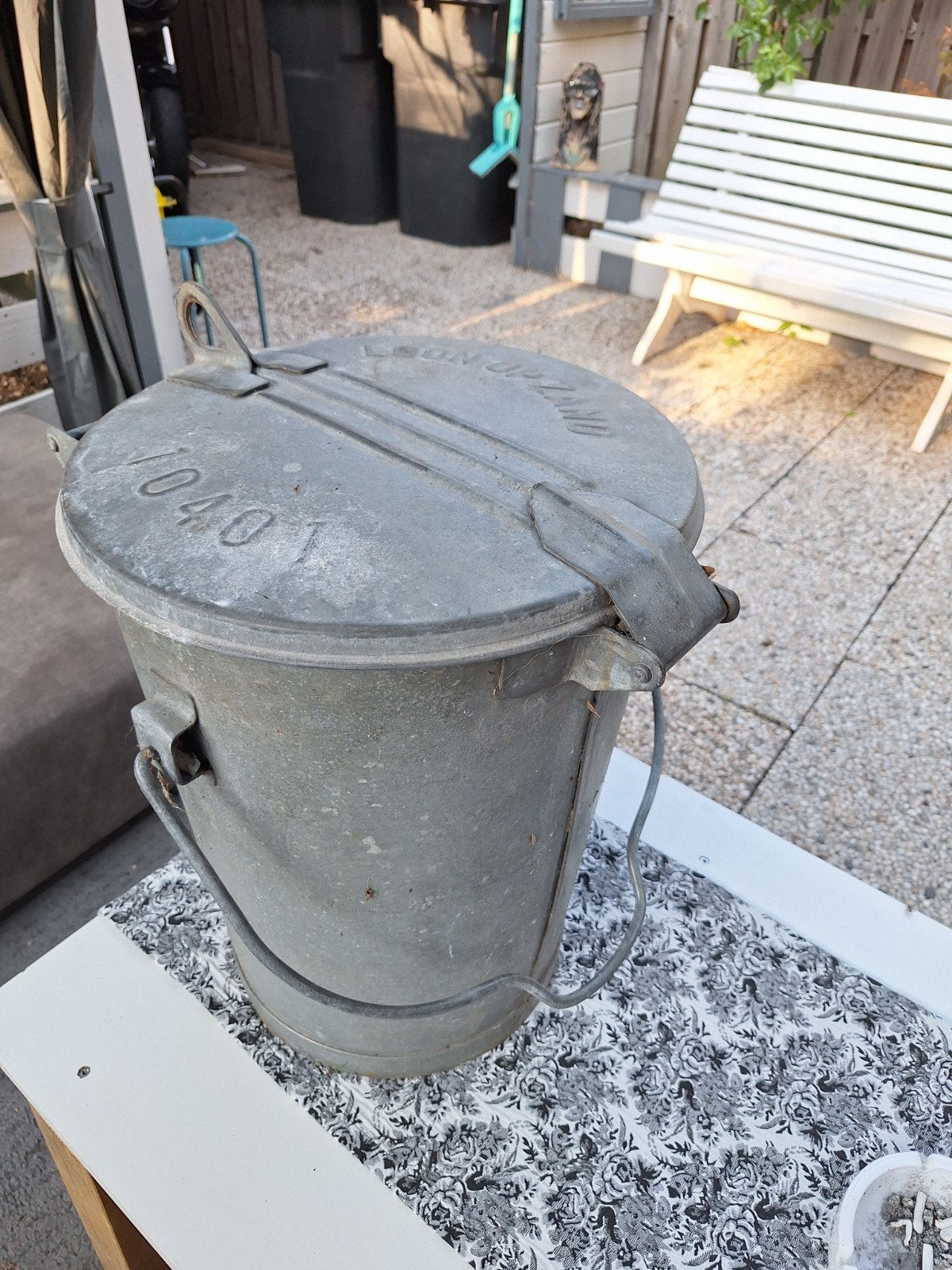 Zinken vuilnisemmer, Ophalen, Gebruikt, Overige materialen