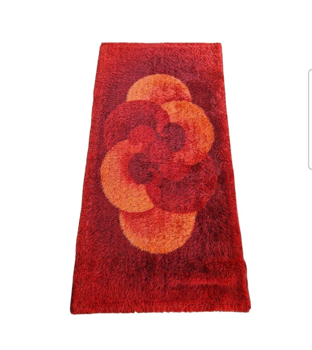 vintage vloerkleed retro kleed Desso wollen jaren 70 oranje, Antiek en Kunst, Ophalen of Verzenden