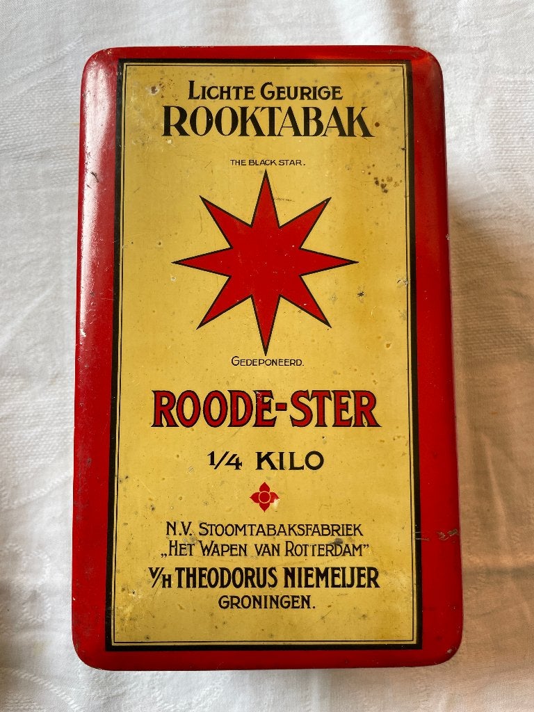 Roode-Ster tabaksblik, Verzamelen, Ophalen of Verzenden, Overige