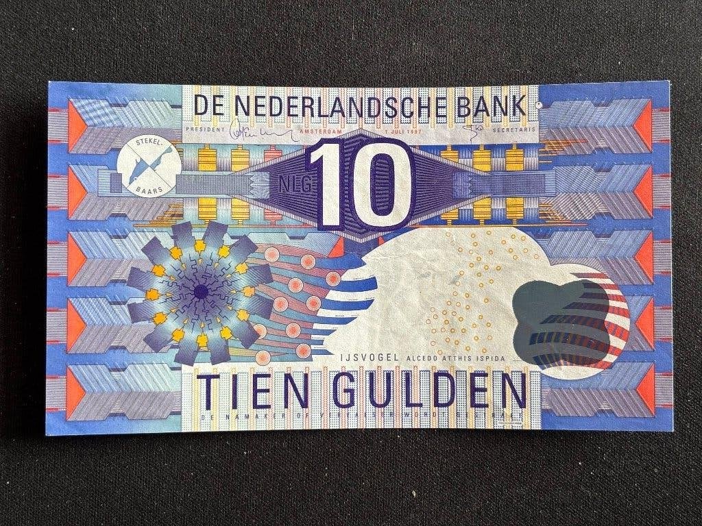 Bankbiljet 10 Gulden 1997 (IJsvogel) - Cat. PL48.c, Verzenden, 10 gulden, Los biljet
