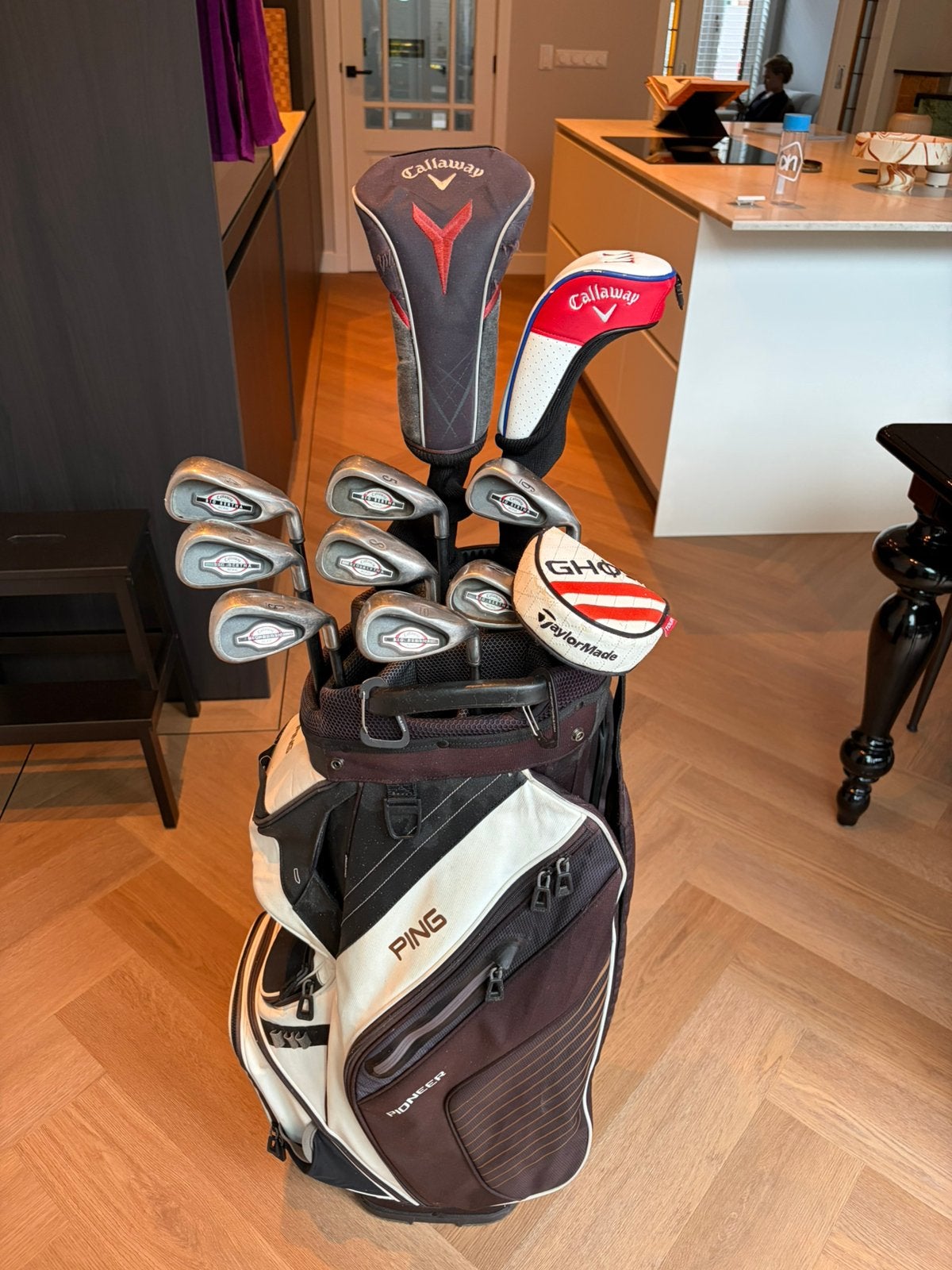 Callaway heren golfset ijzers, driver, houten, putter, tas, Sport en Fitness, Ophalen of Verzenden, Zo goed als nieuw, Set, Callaway