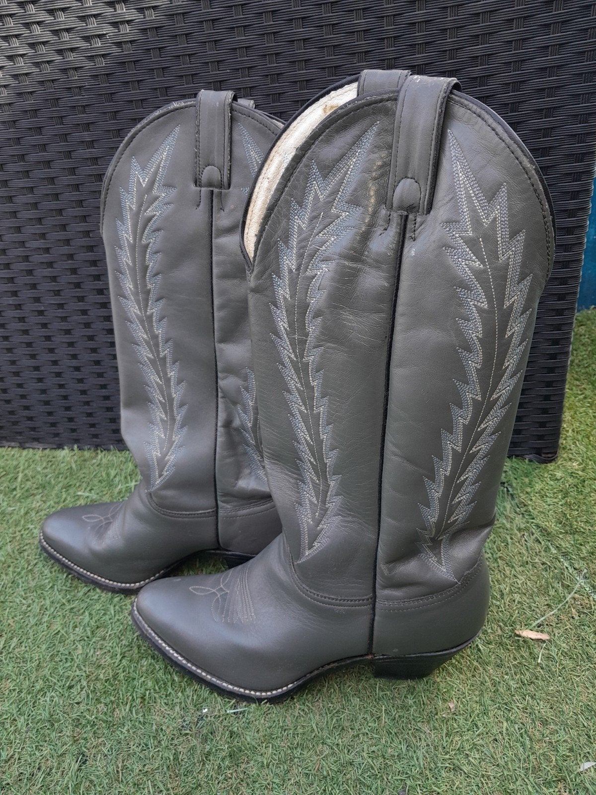 Vintage cowboy laarzen merk ABILENE, origineel USA,, Kleding | Dames, Hoge laarzen, Grijs, Gedragen, Abilene
