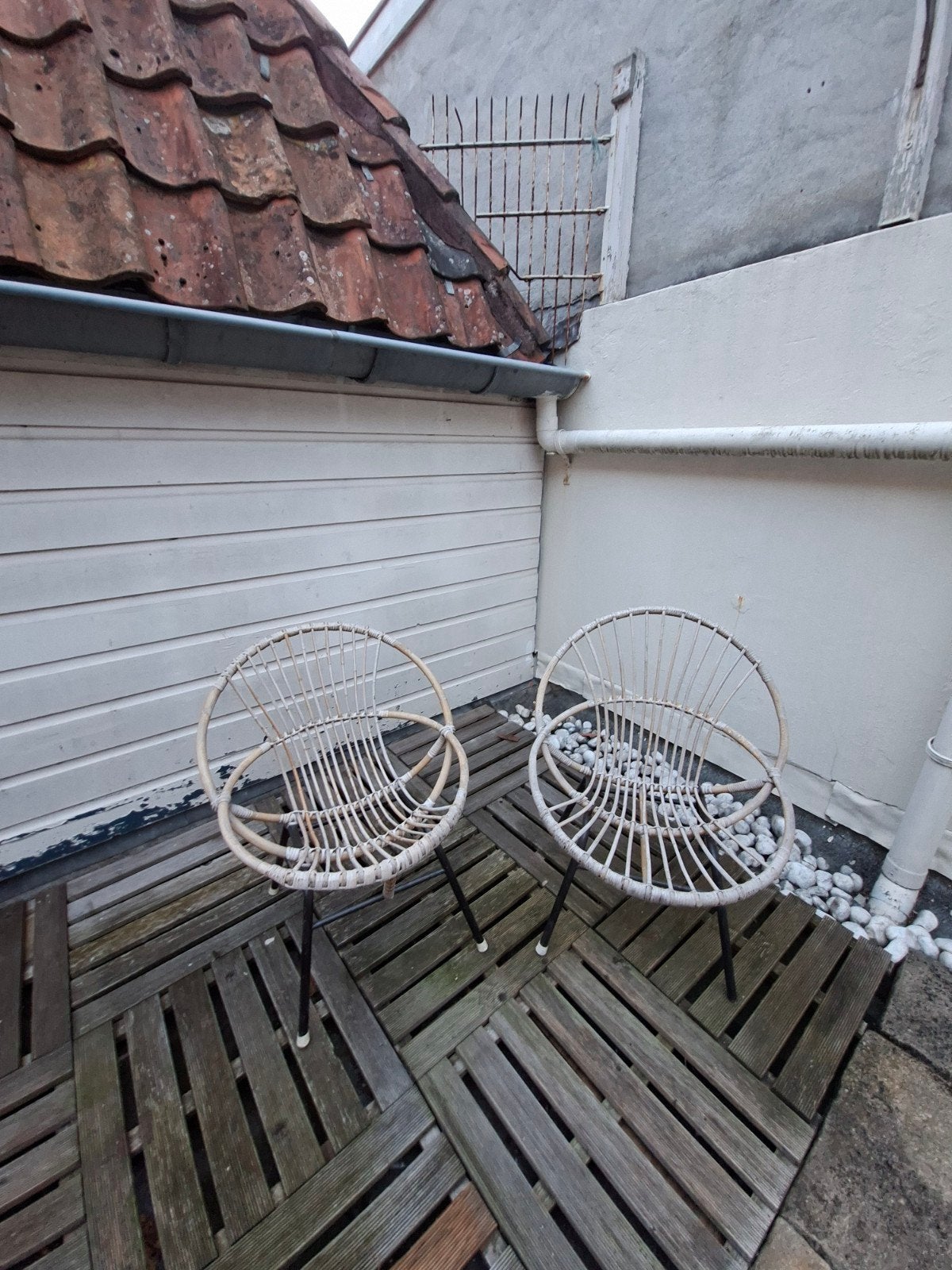 Set van 2 vintage rotan stoelen, Ophalen