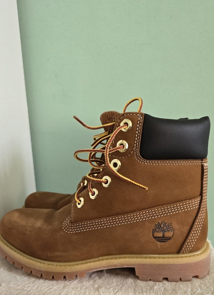 Originele Timberland Premium 6-Inch Waterproof Boots (Wheat), Bruin, Verzenden, Lage of Enkellaarzen, Zo goed als nieuw