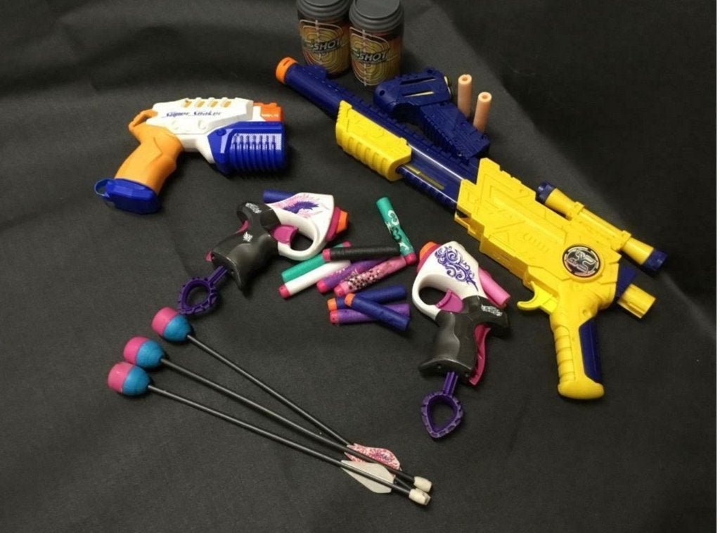 Nerf waterpistool, geweer + toebehoren, Ophalen of Verzenden, Gebruikt