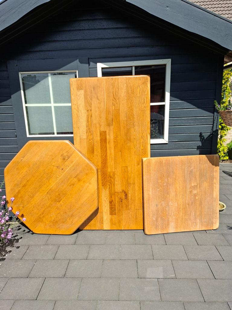 Eiken tafelbladen, Huis en Inrichting, Ophalen, Rechthoekig, 50 tot 100 cm