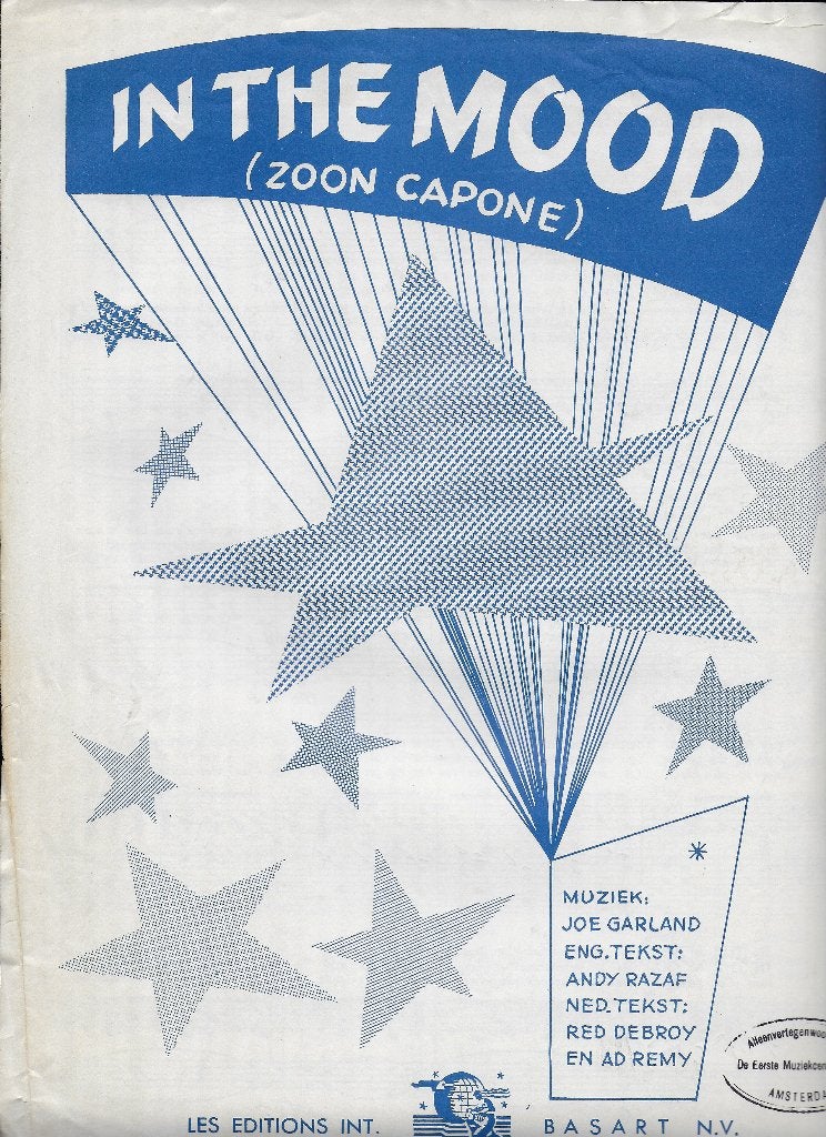 Bo29 bladmuziek in the mood zoon capone, Ophalen of Verzenden, Zo goed als nieuw, Artiest of Componist, Populair