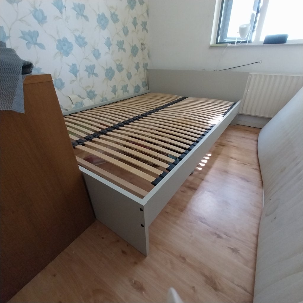 Gursken IKEA bed 140x200, Ophalen, Gebruikt, Beige, Tweepersoons