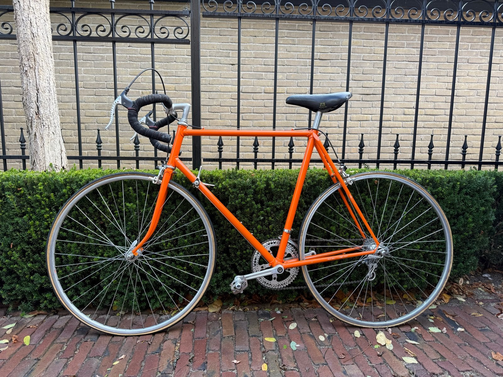 Vintage racefiets - Oranje - SunTour/Weinmann onderdelen, 28 inch, Gebruikt, 53 tot 57 cm, Ophalen