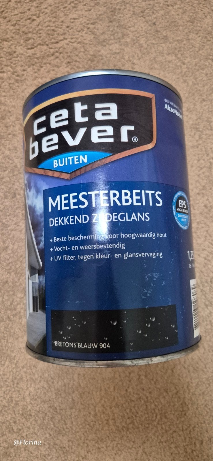CetaBever Meesterbeits Dekkend Zijdeglans Bretons Blauw, Ophalen, Blauw, Nieuw, Beits