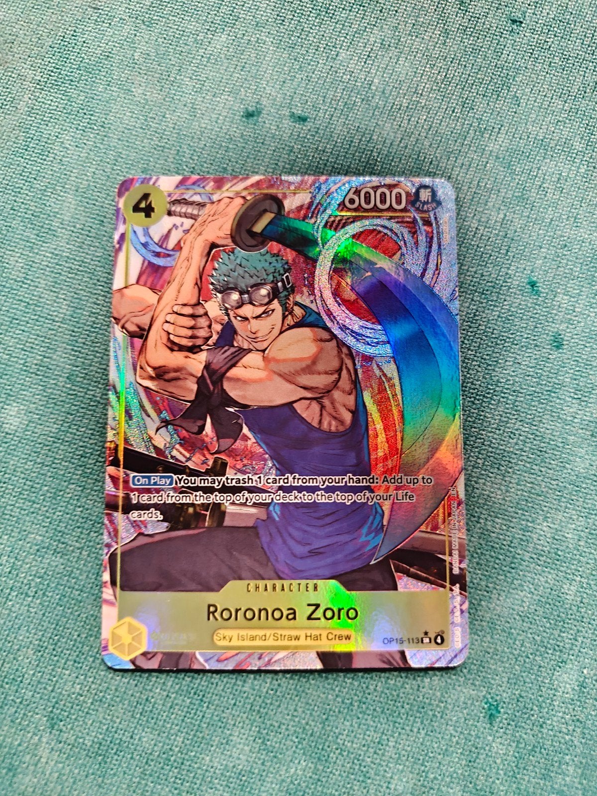 Roronoa Zoro OP15-113 Alternate Art SR, Hobby en Vrije tijd, Verzamelkaartspellen | Overige, Ophalen