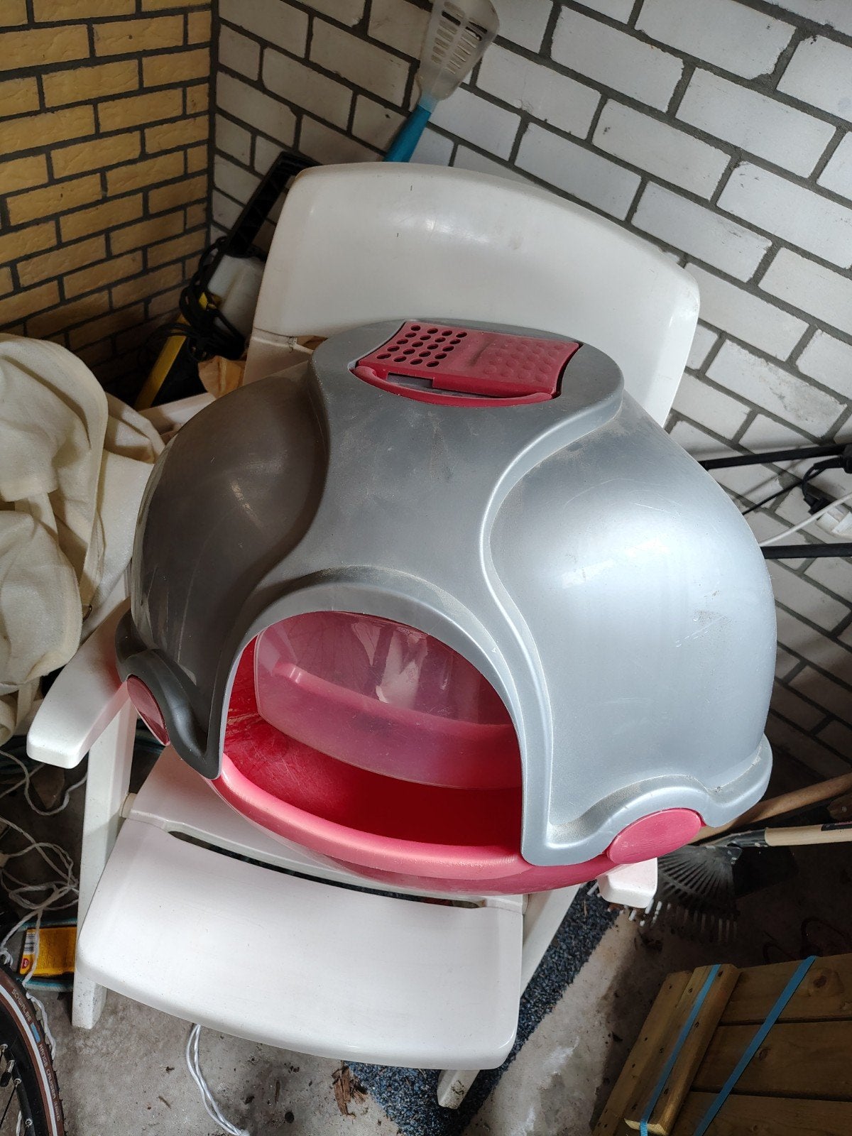 Hoek kattenbak groot, Dieren en Toebehoren, Ophalen, Gebruikt, Gesloten