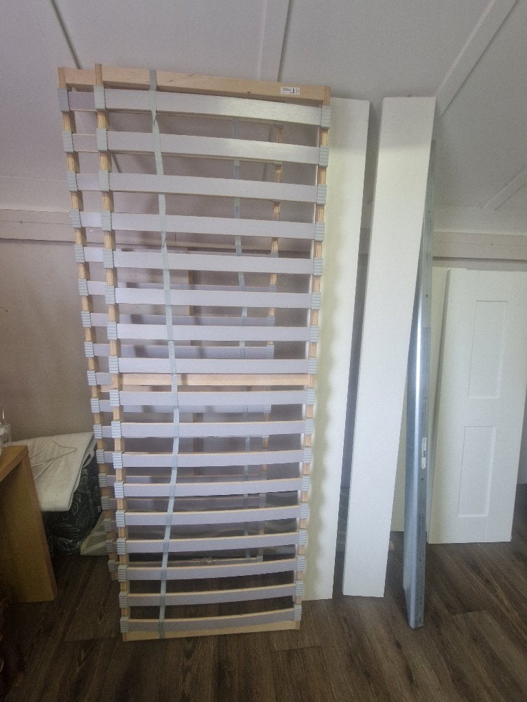 Ikea bed 140x200, Ophalen, Gebruikt, Wit, Tweepersoons