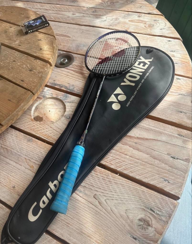 Yonex Carbonex 8600 Ti Badminton Racket met hoes, Ophalen of Verzenden, Gebruikt, Racket(s)