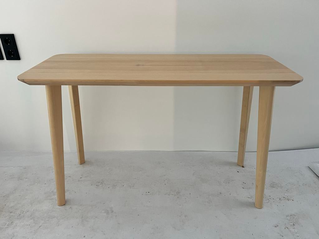 IKEA LISABO bureau essen fineer NIEUW, Ophalen, 100 tot 150 cm, 50 tot 100 cm, Zo goed als nieuw