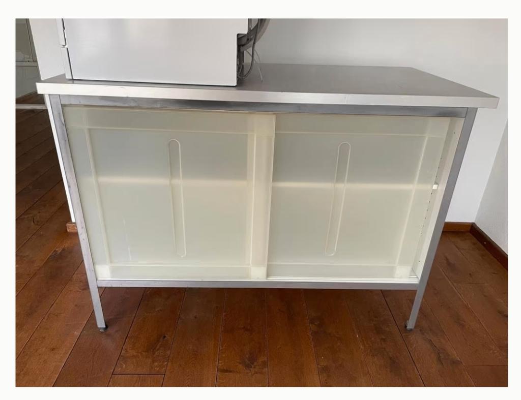 IKEA ATTITYD Keukenkast en bovenkast schuif, Huis en Inrichting, Ophalen, 100 tot 150 cm, Grijs, Zo goed als nieuw