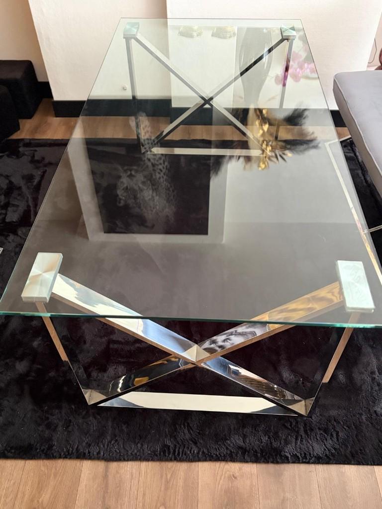 eettafel, Ophalen, Gebruikt, 50 tot 100 cm, Glas