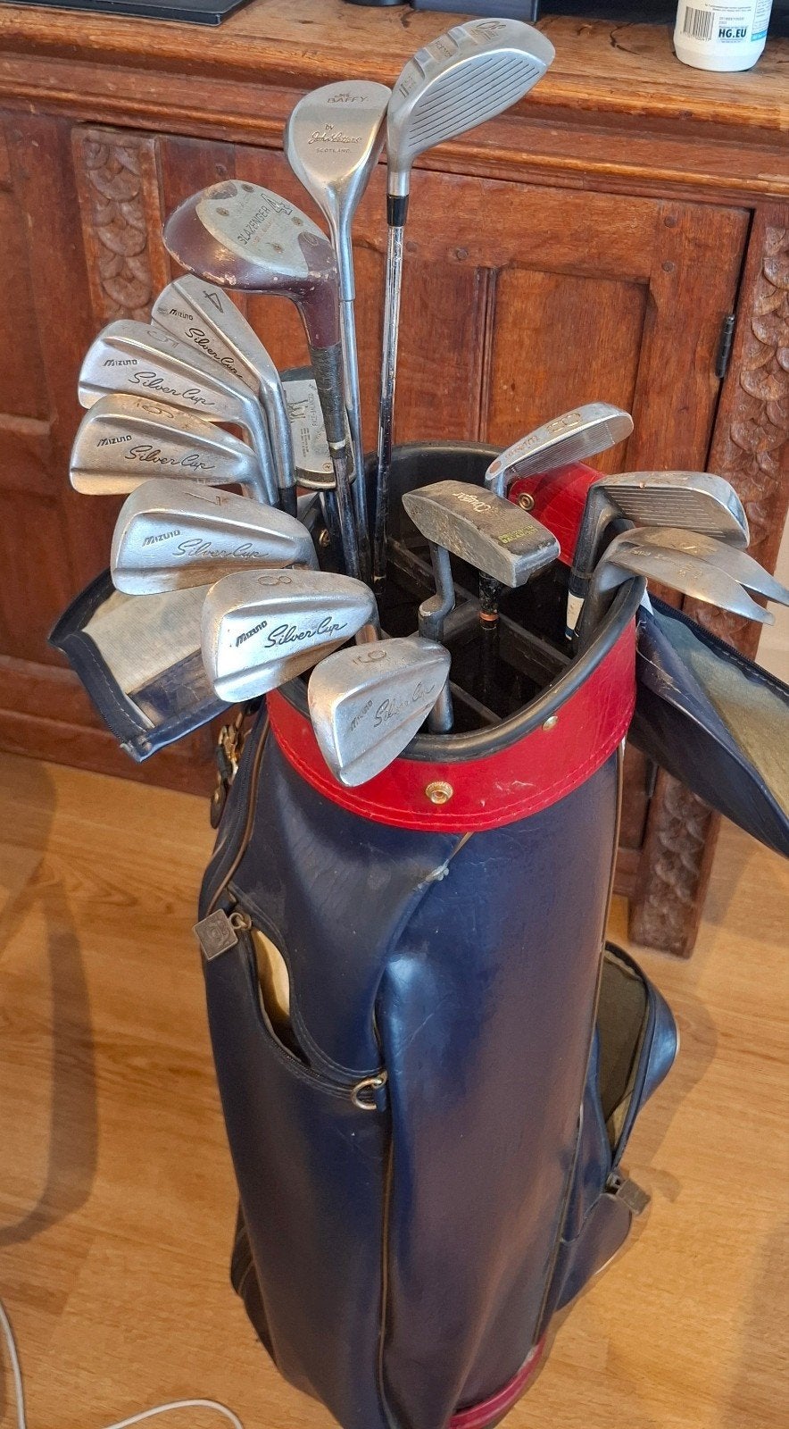 Vintage Golfset met Tas en Clubs voor Starters, Ophalen, Gebruikt, Set, Mizuno