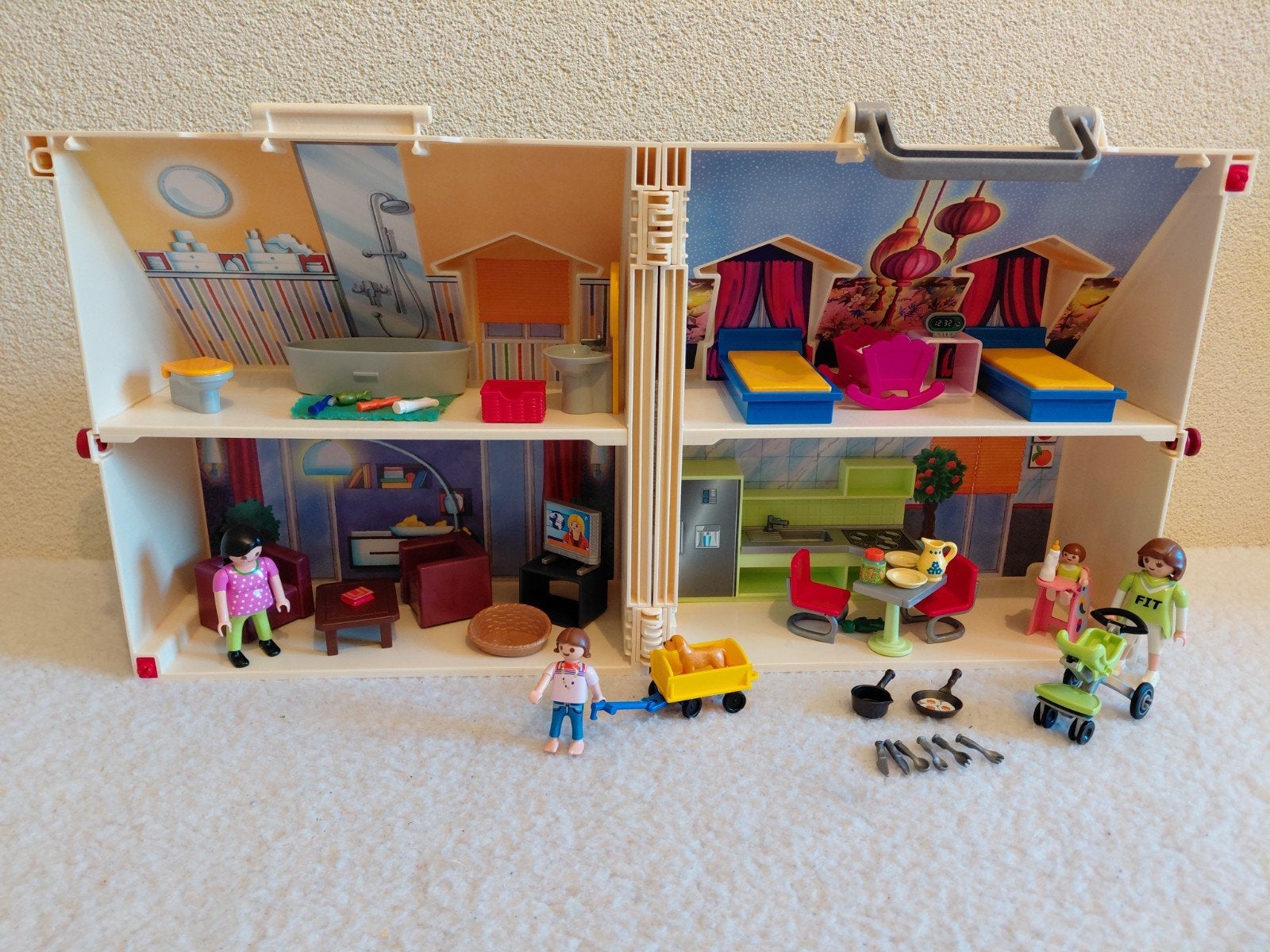Mooie Playmobil Meeneem Poppenhuis met Spulletjes., Ophalen of Verzenden, Zo goed als nieuw, Poppenhuis